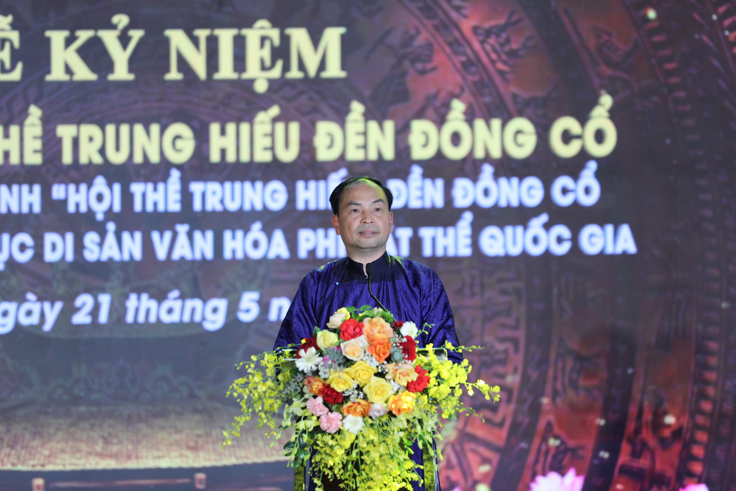 Chủ tịch UBND quận Tây Hồ Nguyễn Đình Khuyến phát biểu tại buổi Lễ